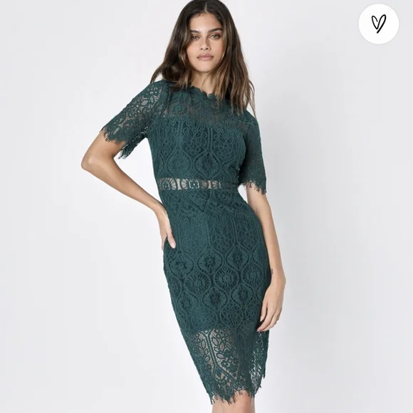 slim fit dress slacks Green Knee length dress – ASTINE main image 0